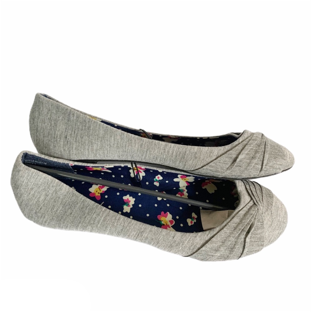 Heathered Gray Twist Tore Ballet Flats NWOT - Picture 4 of 7